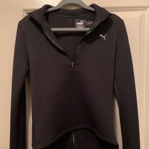Quilted Puma half zip sweatshirt